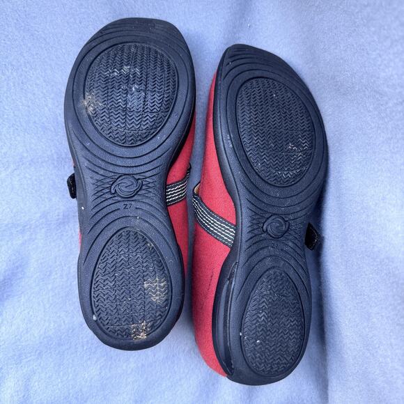 Meditation Mary Jane Shoes Womens Size 8.5 Red Strap Comfort Flats 0907CS09 - Picture 11 of 12